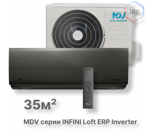Инверторная сплит-система MDV серия INFINI Loft ERP Inverter MDSALF-12HRFN8 / MDOALF-12HFN8 Инверторная сплит-система MDV серия INFINI Loft ERP Inverter MDSALF-12HRFN8 / MDOALF-12HFN8