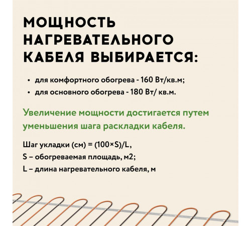Теплый пол кабельный "Русское тепло" РТ-230-10,5 Теплый пол кабельный "Русское тепло" РТ-230-10,5
